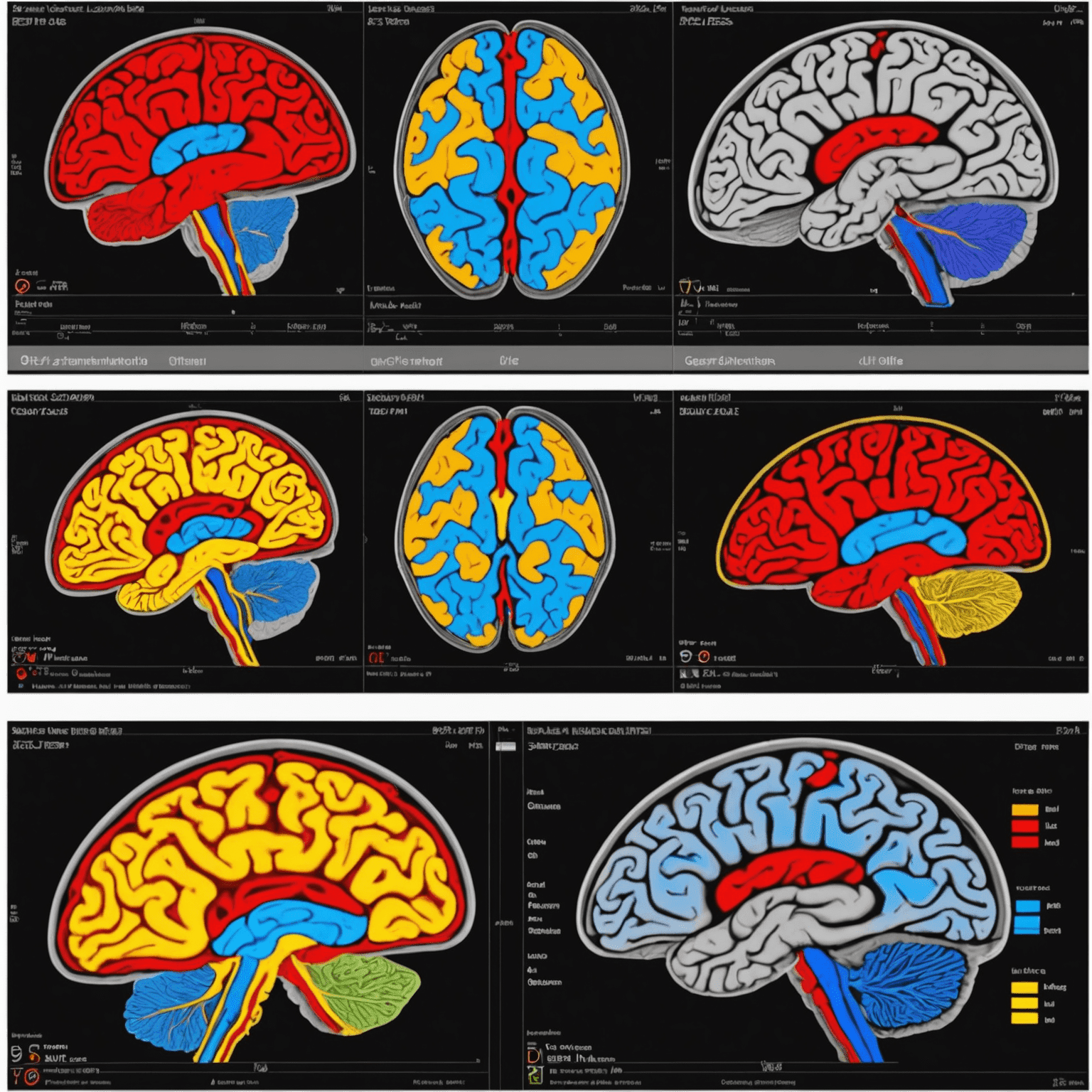 A split-screen image showing brain scans before and after engaging in logic games, highlighting increased activity in attention-related areas